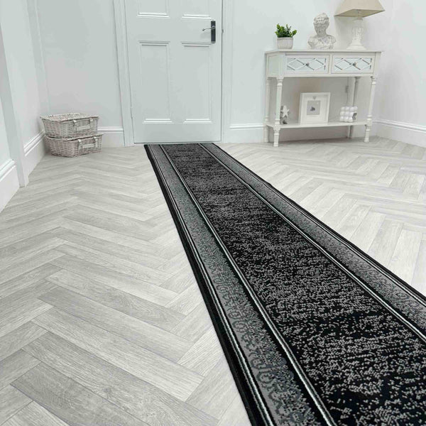Tribal Black  Rug Runner