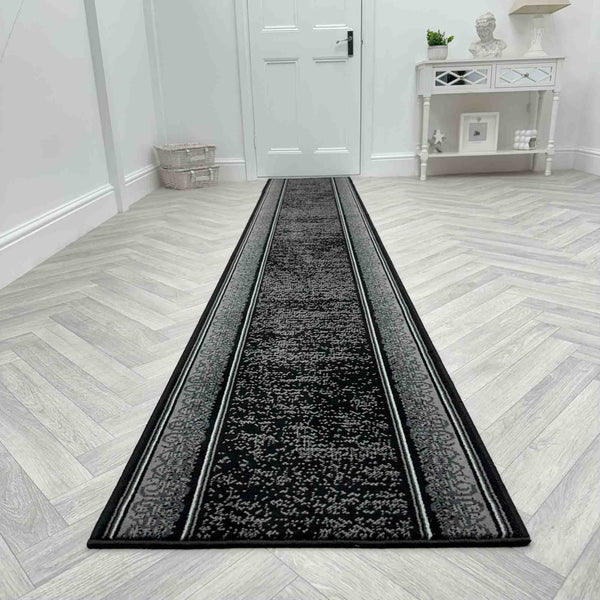 Tribal Black  Rug Runner