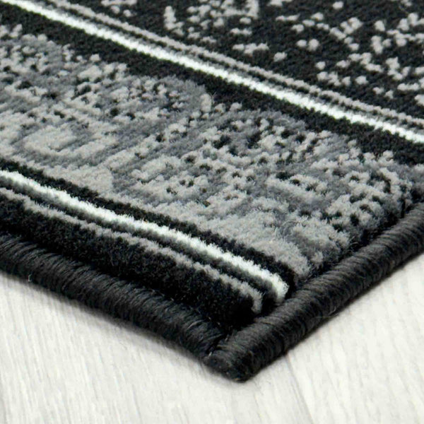 Tribal Black  Rug Runner