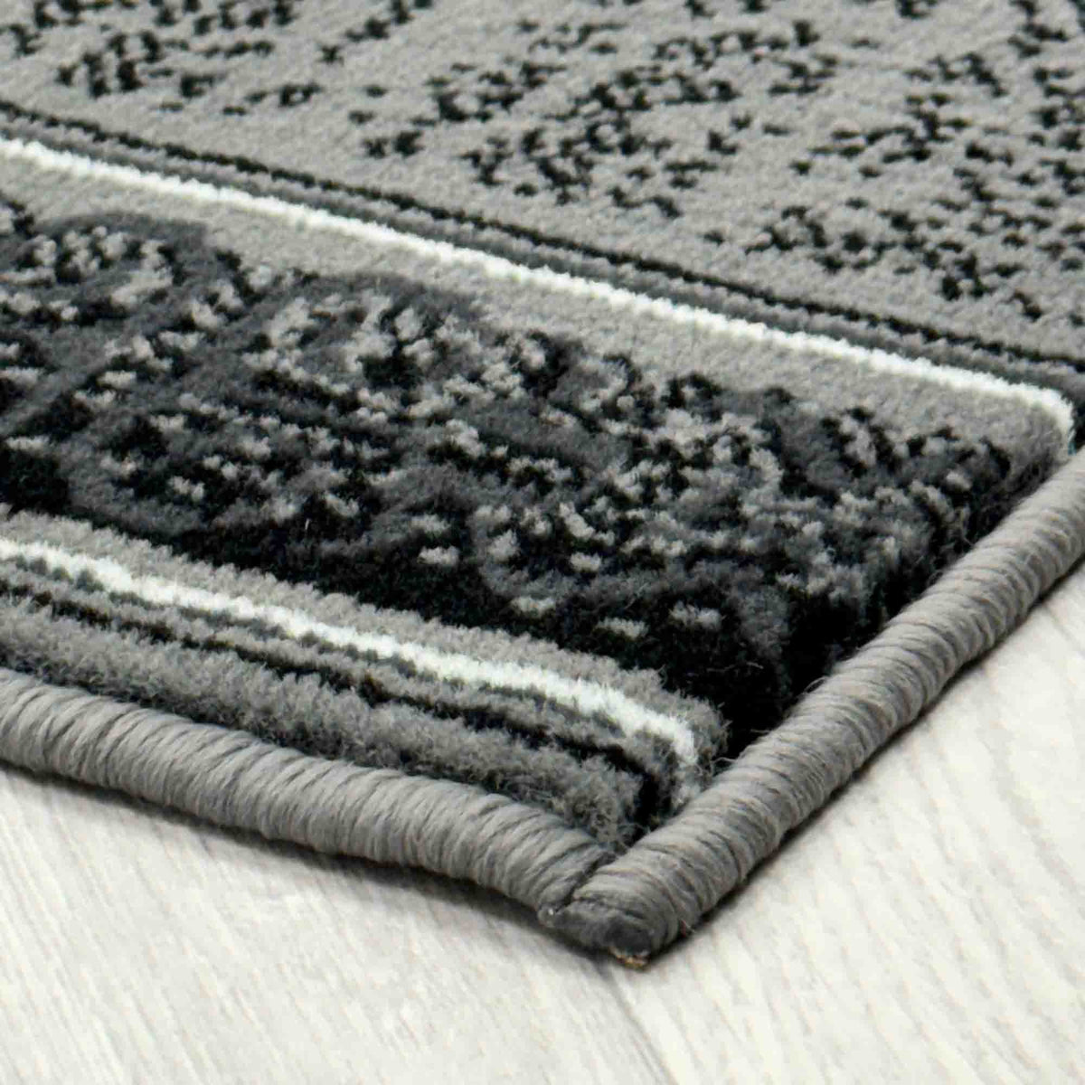 Tribal Dark Grey Hall Runner