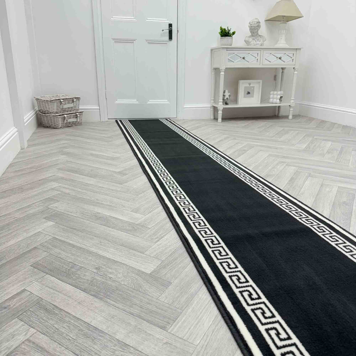 Key Dark Grey Hall Runner