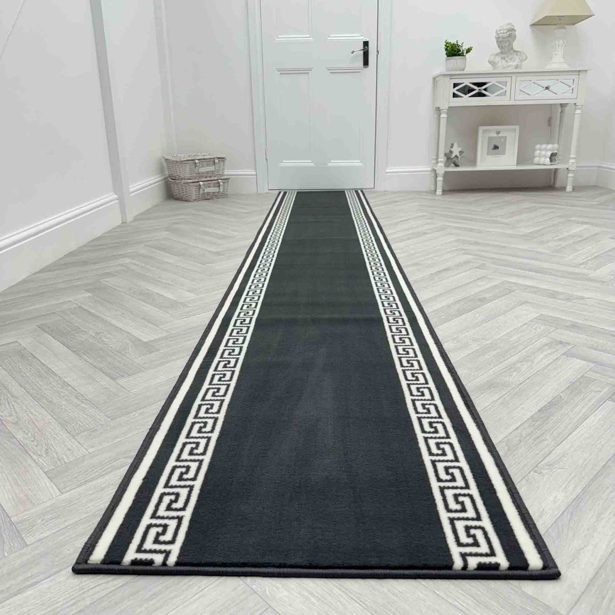 Key Dark Grey Hall Runner