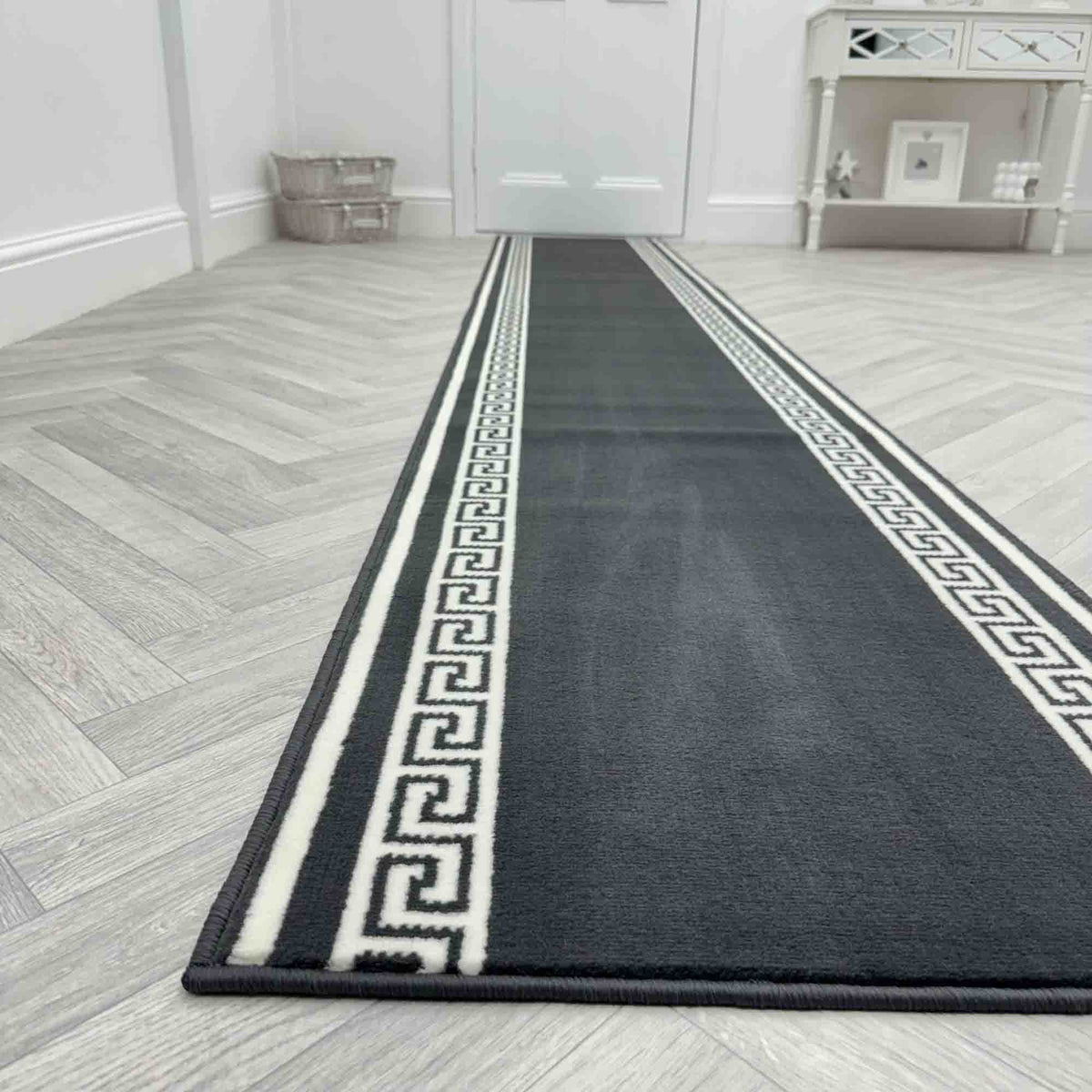 Key Dark Grey Hall Runner
