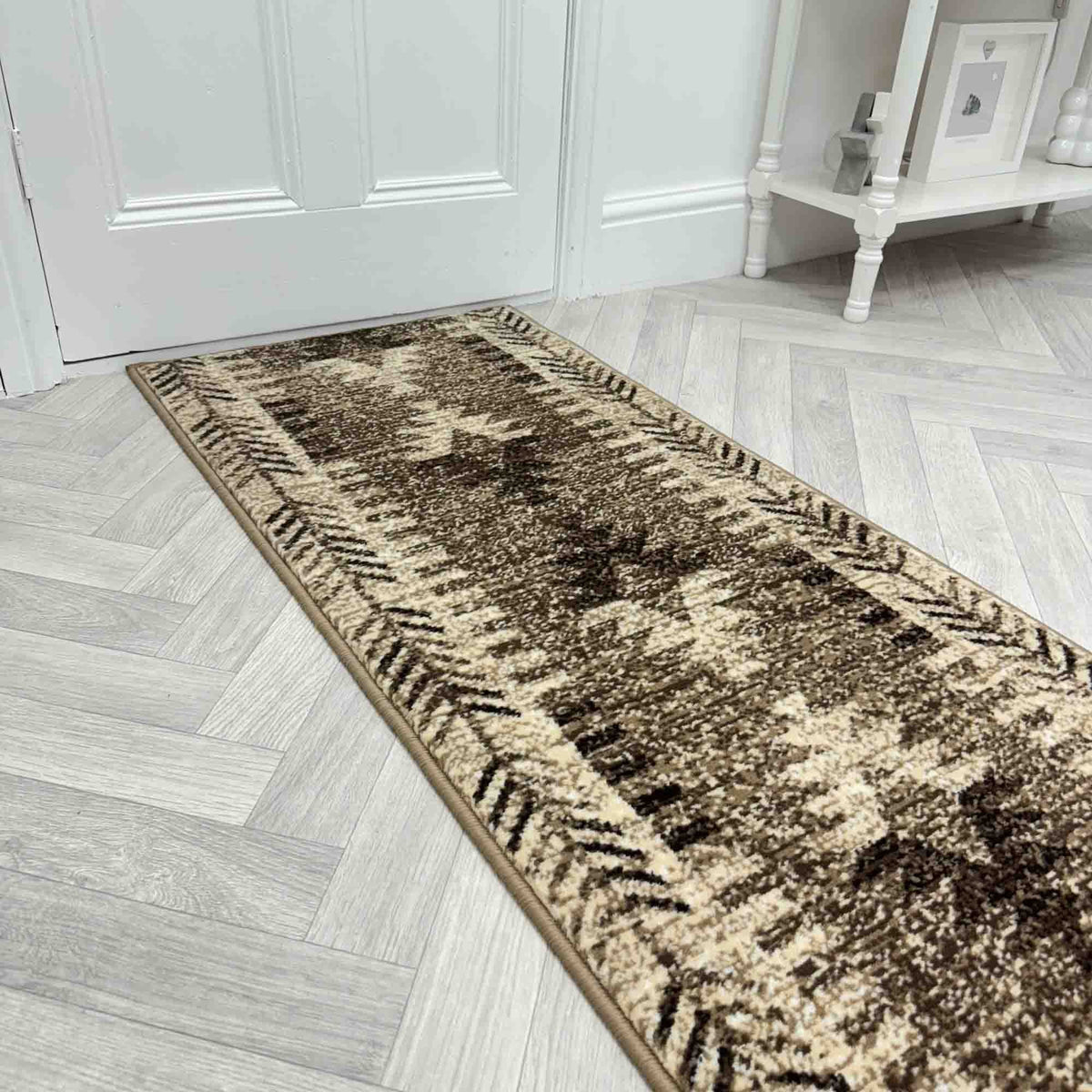 Native Brown Hall Runner