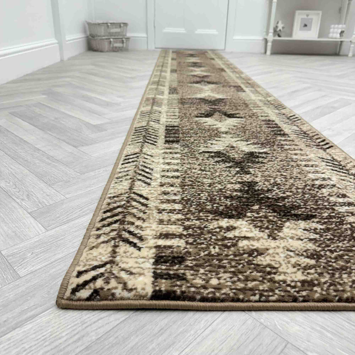 Native Brown Hall Runner