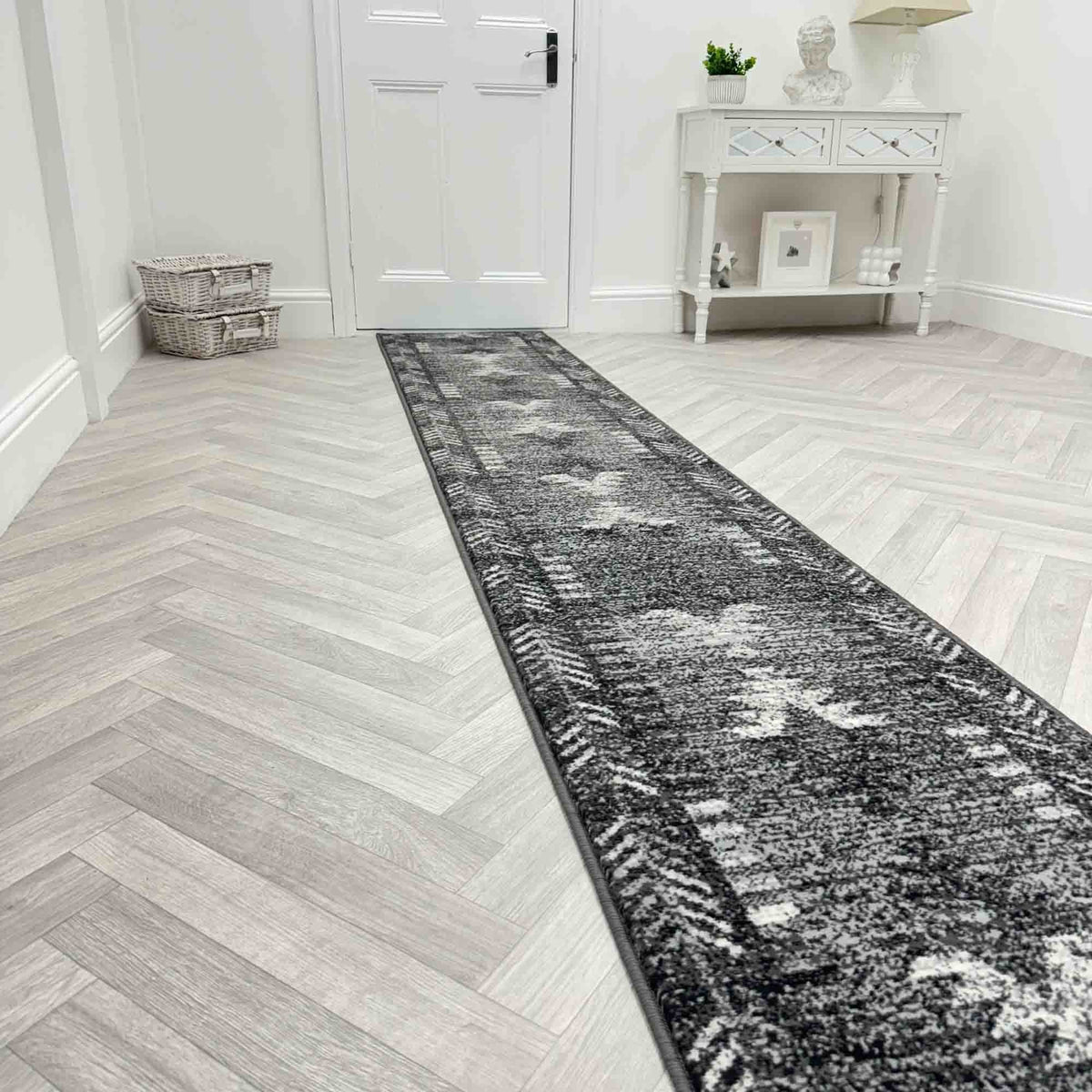 Native Grey Hall Runner