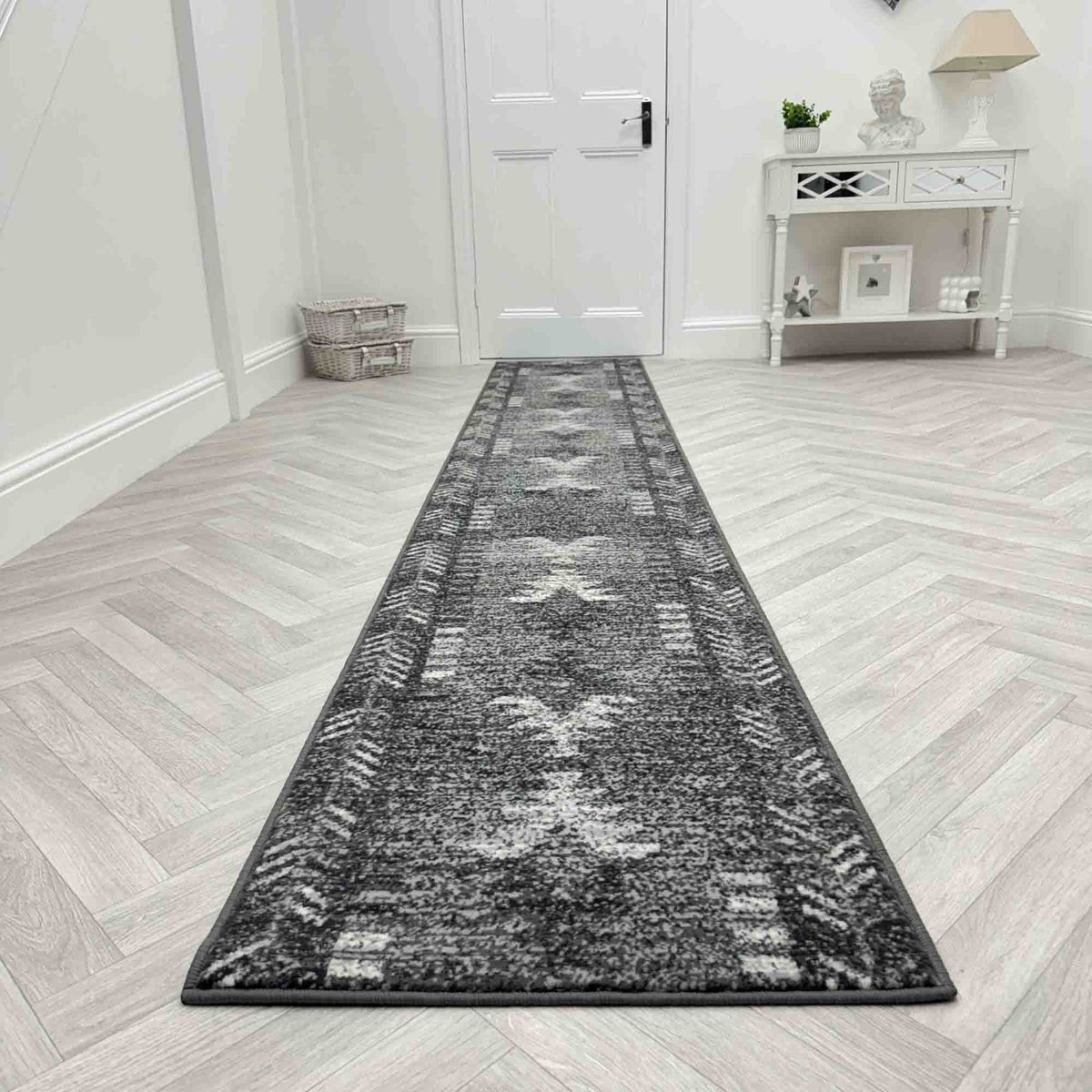Native Grey Hall Runner
