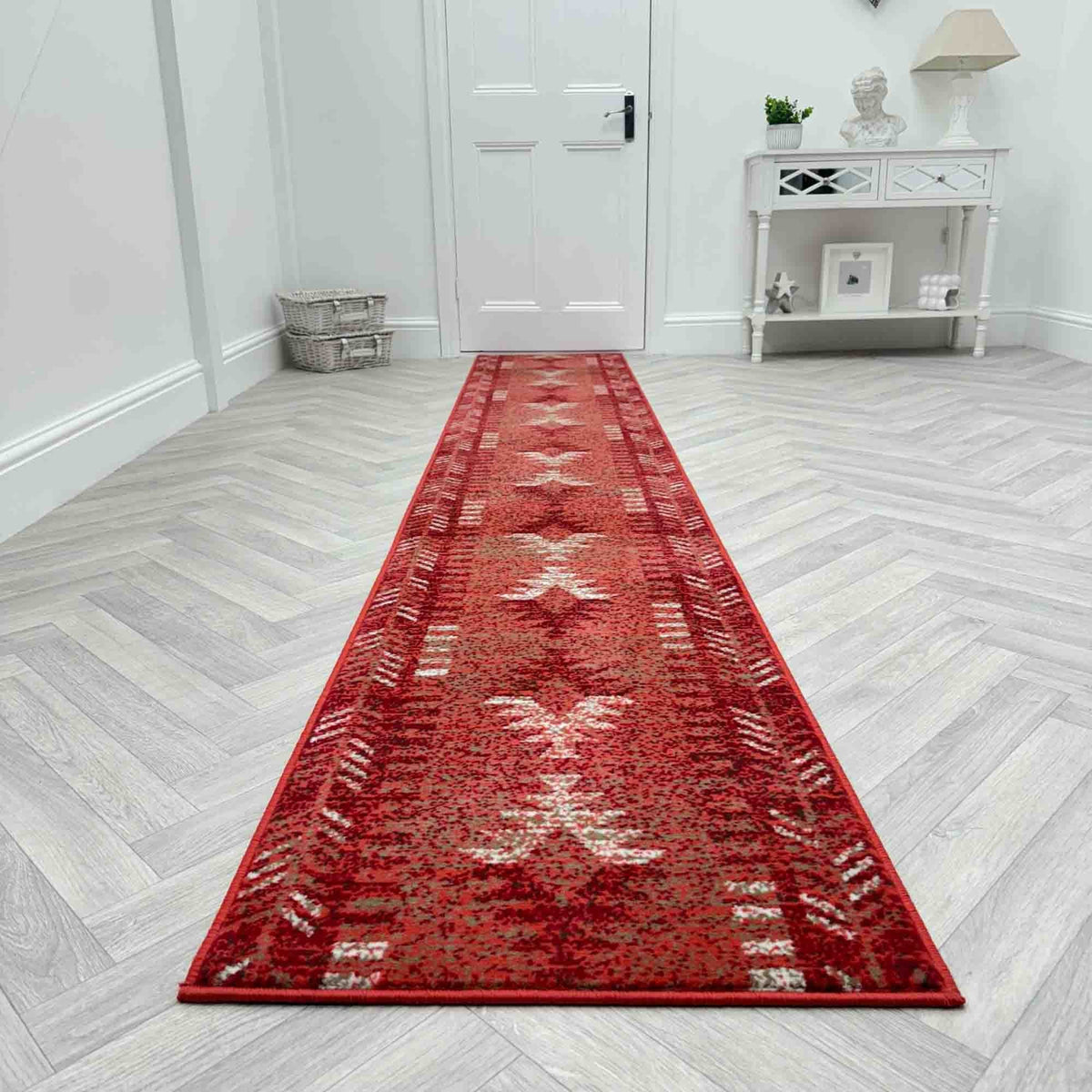 Native Red Hall Runner
