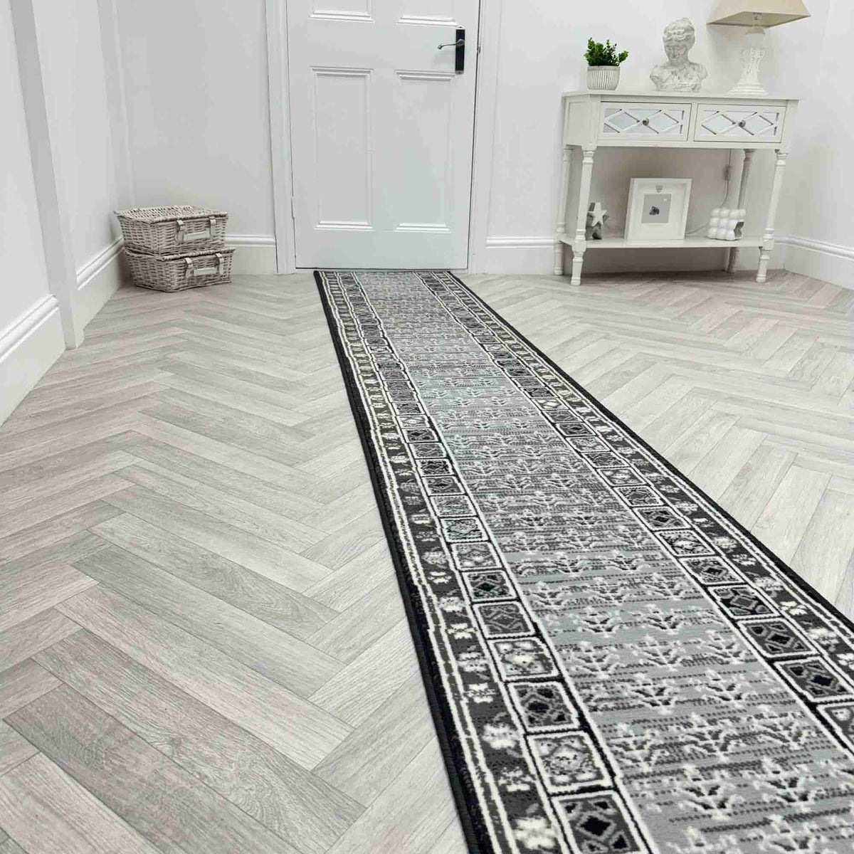 Mayan Dark Grey  Hall Runner