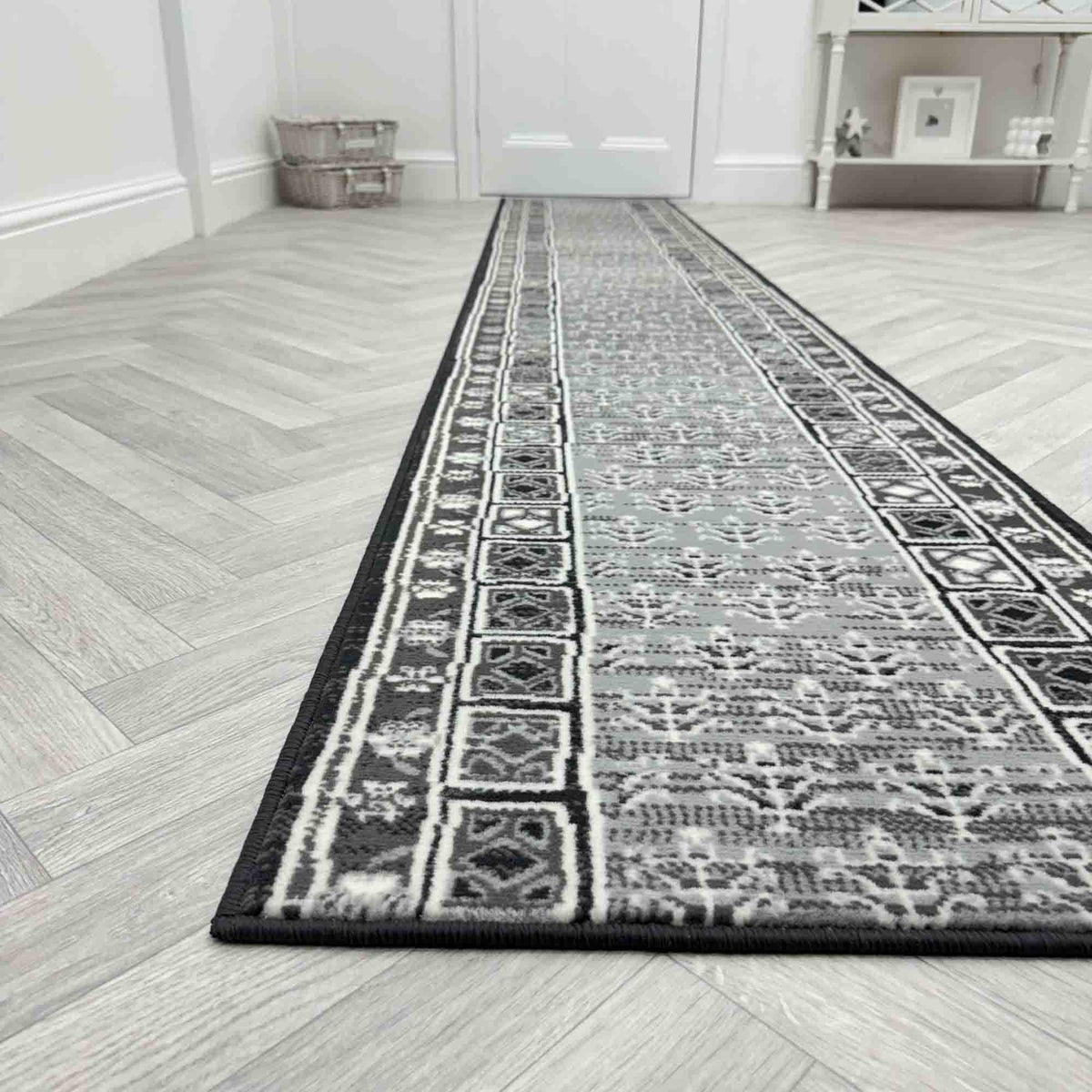 Mayan Dark Grey  Hall Runner