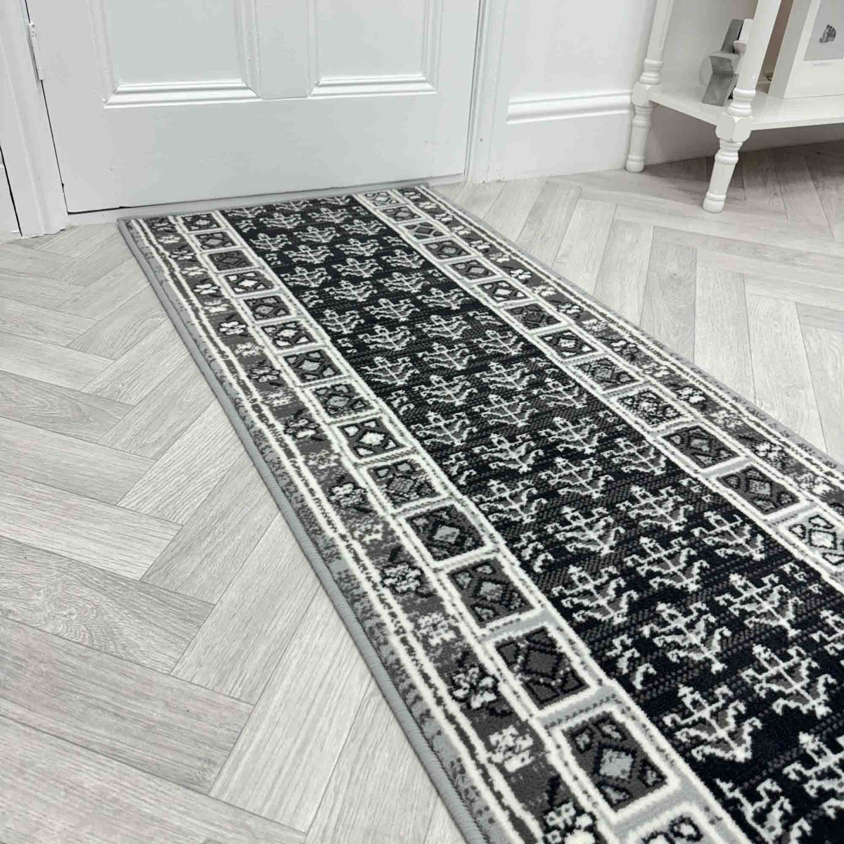 Mayan Grey Hall Runner