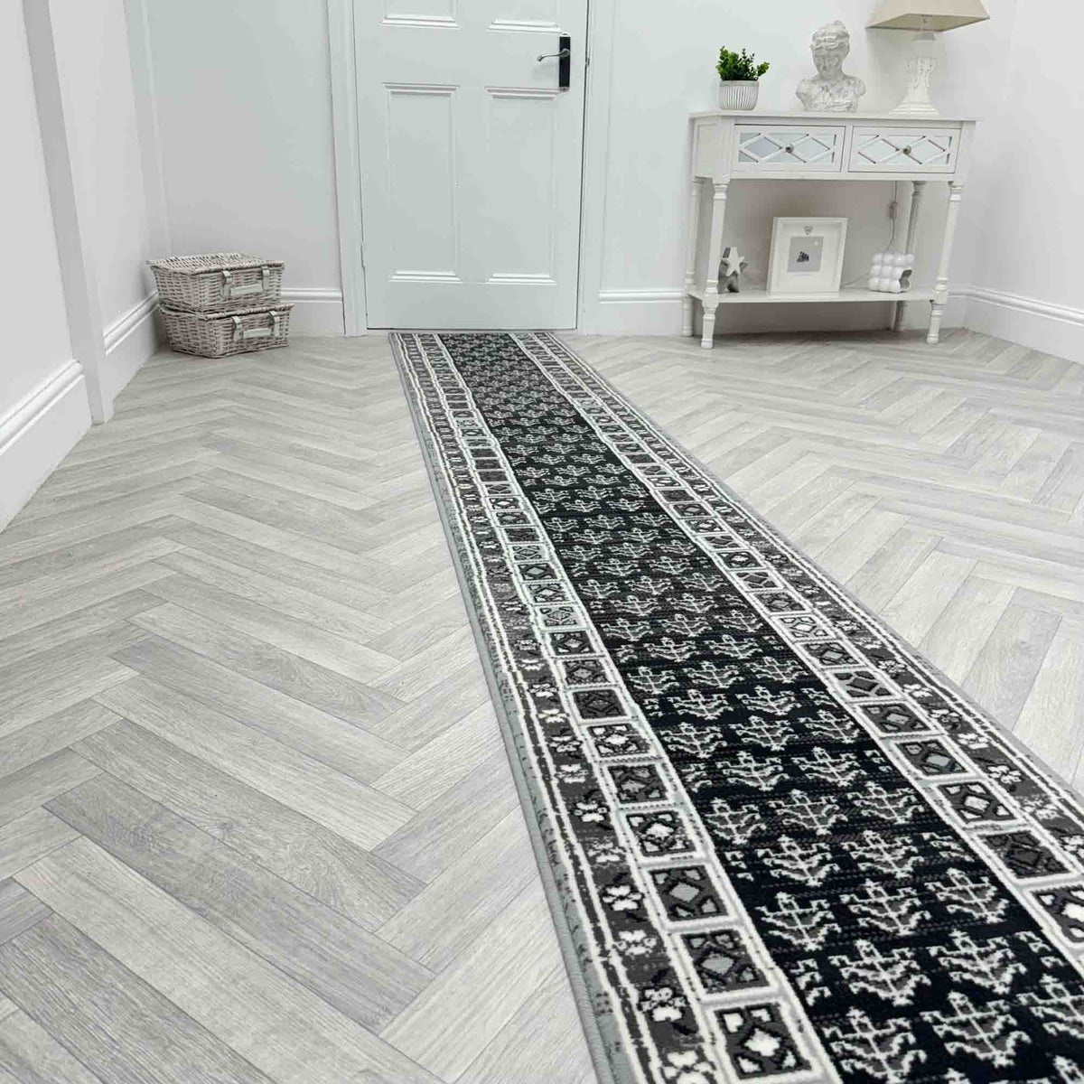 Mayan Grey Hall Runner