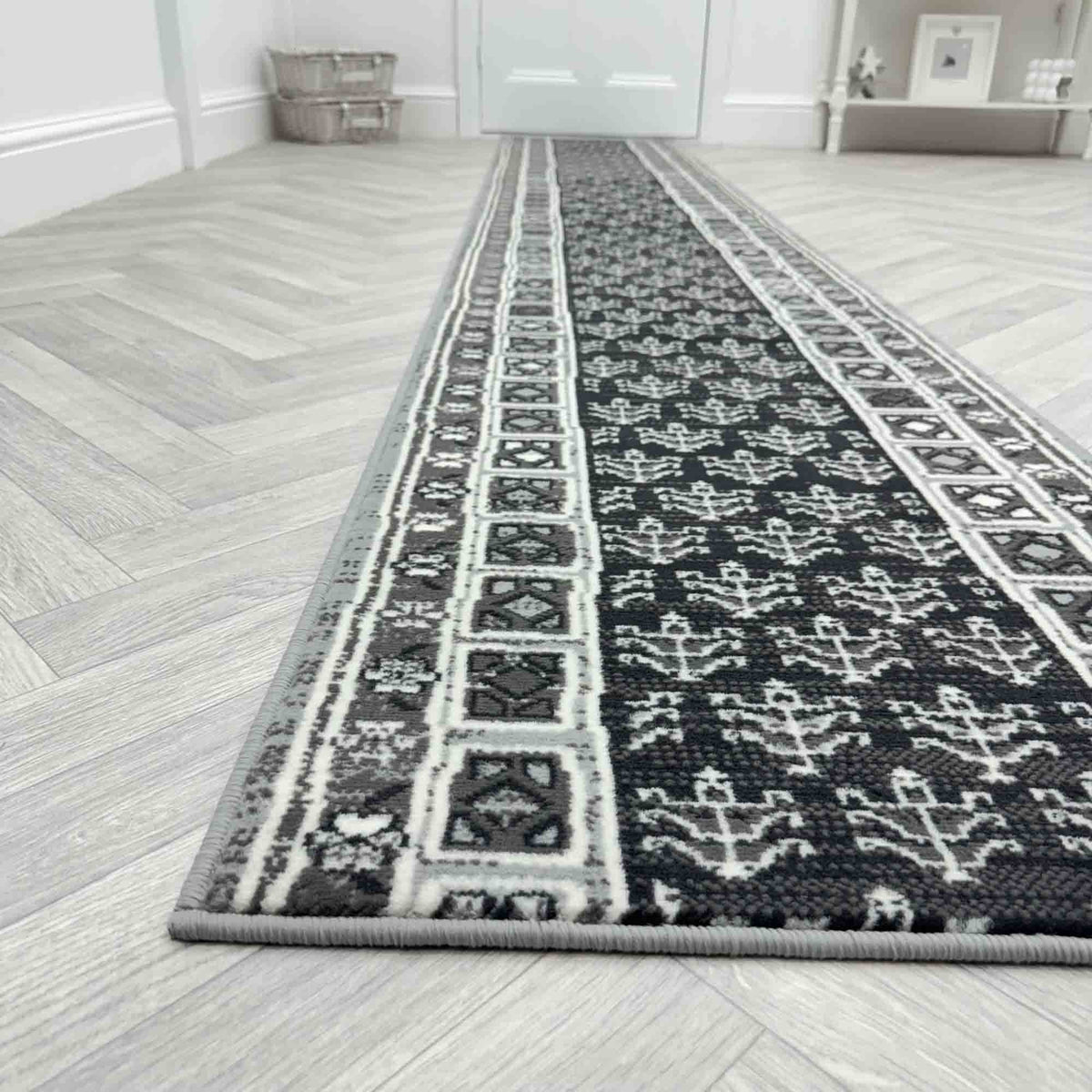 Mayan Grey Hall Runner
