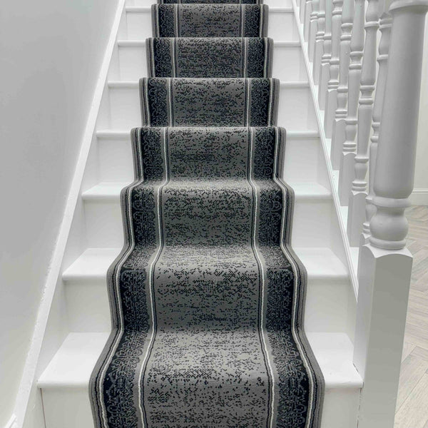 Tribal Dark Grey Stair Runner