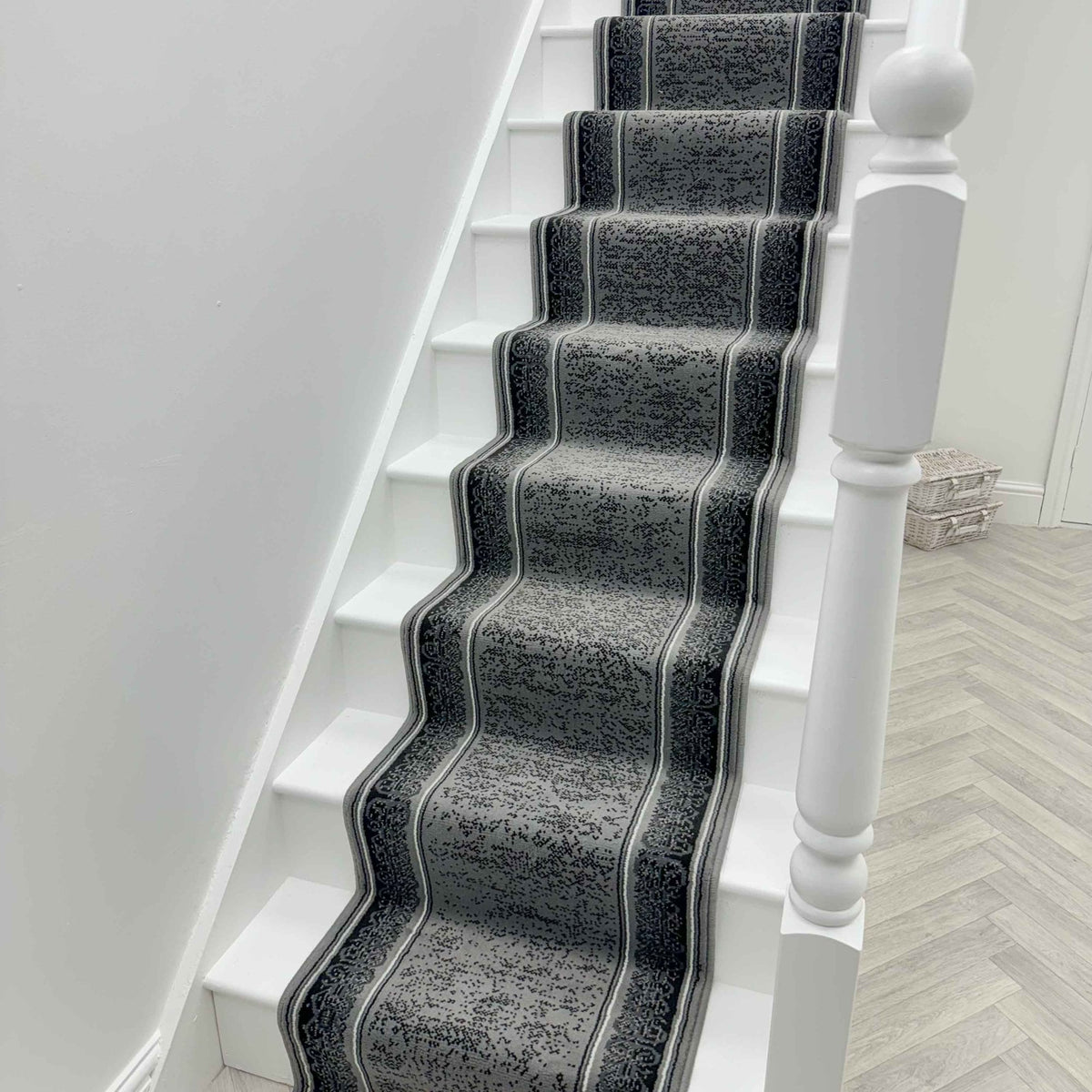 Tribal Dark Grey Stair Runner