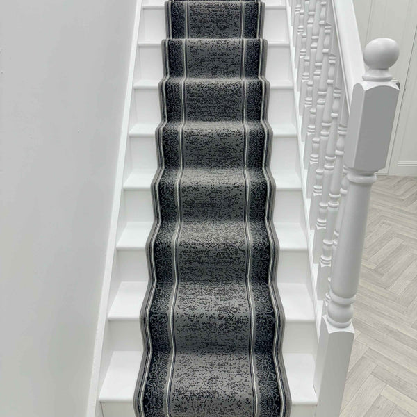 Tribal Dark Grey Stair Runner