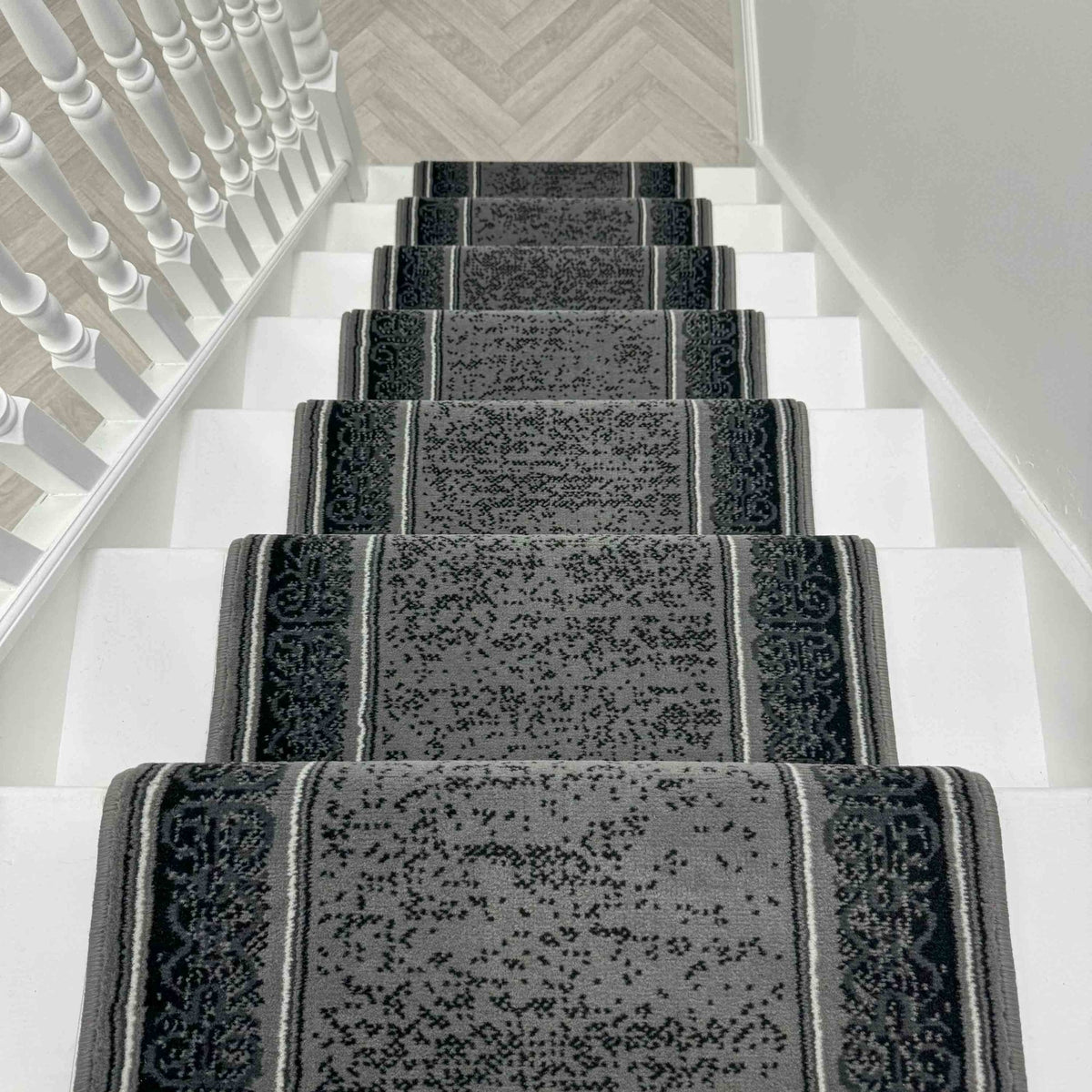 Tribal Dark Grey Stair Runner