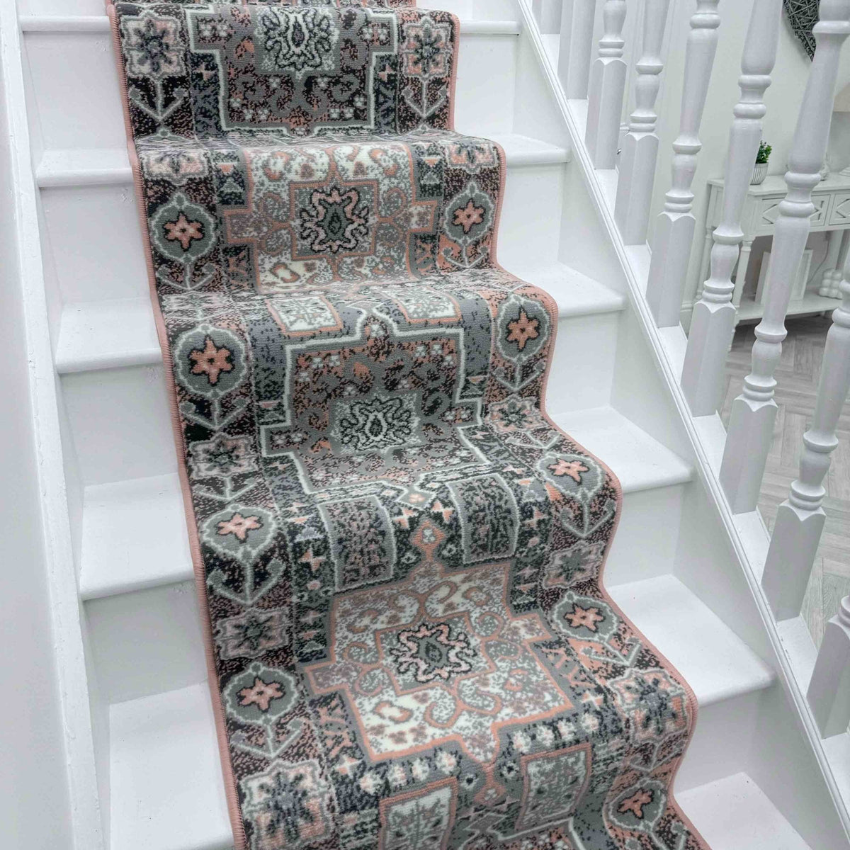 Abstract Pink Stair Runner