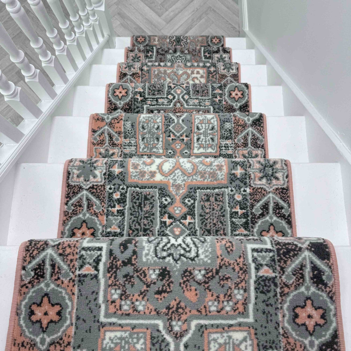 Abstract Pink Stair Runner
