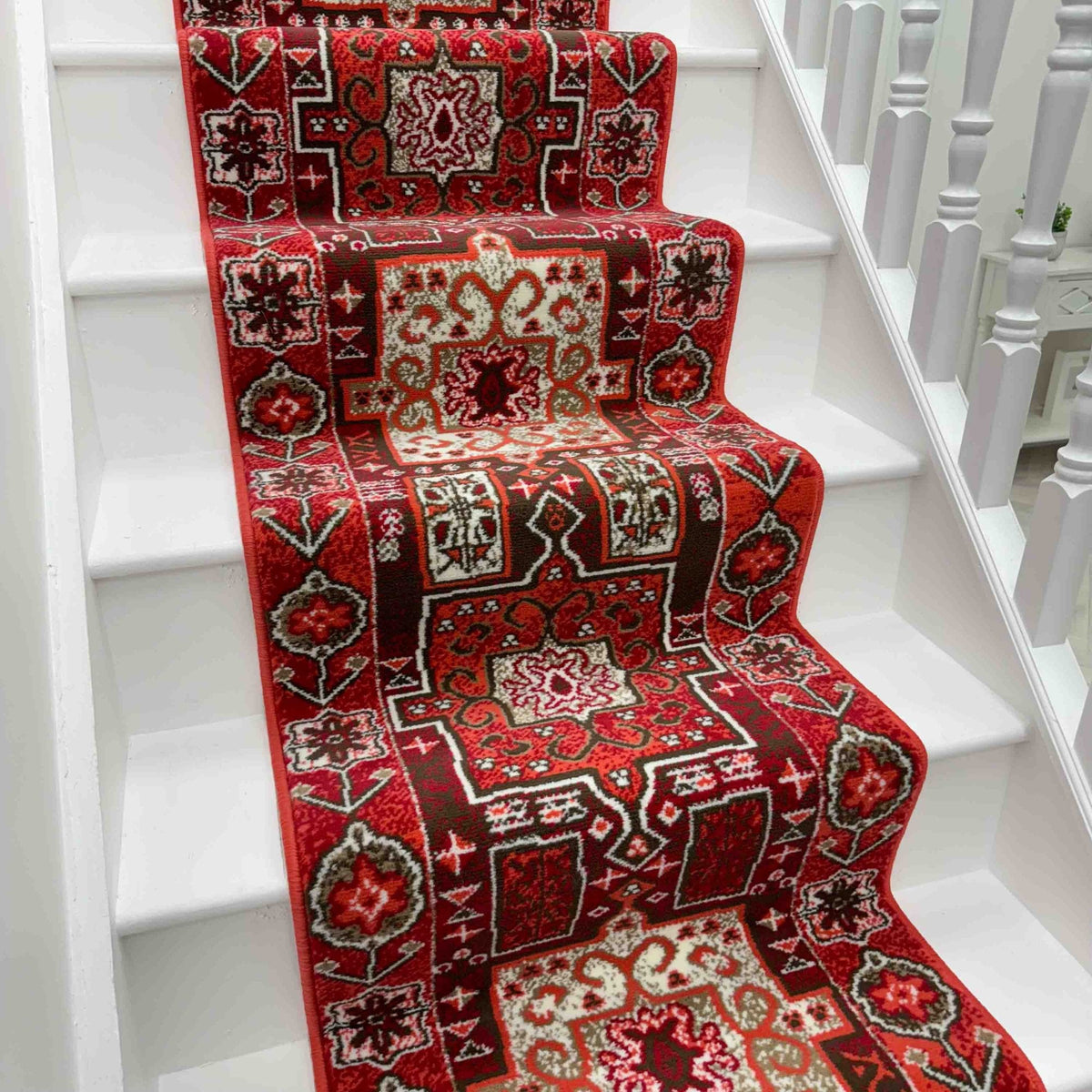 Abstract Red Stair Runner