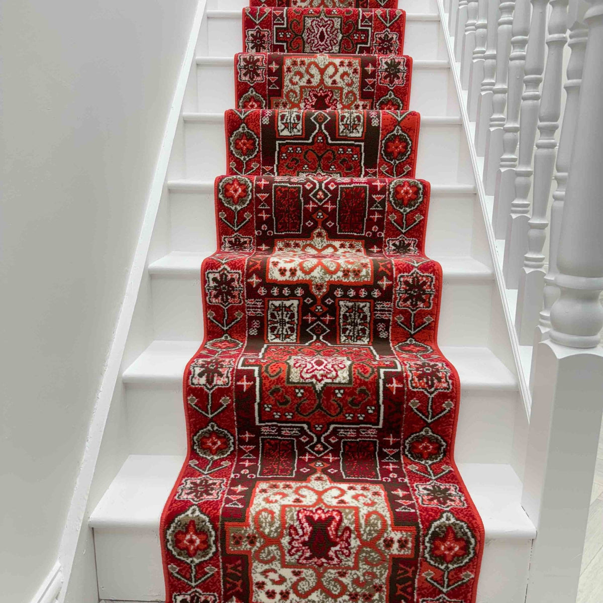 Abstract Red Stair Runner