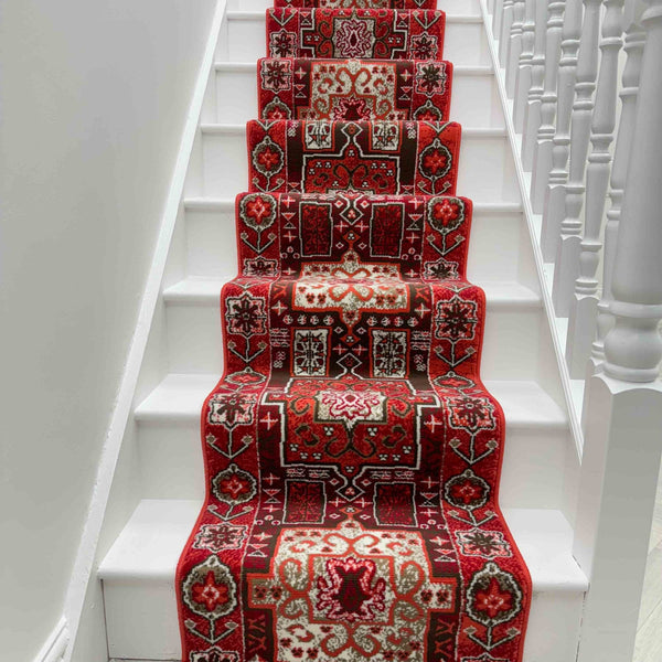 Abstract Red Stair Runner