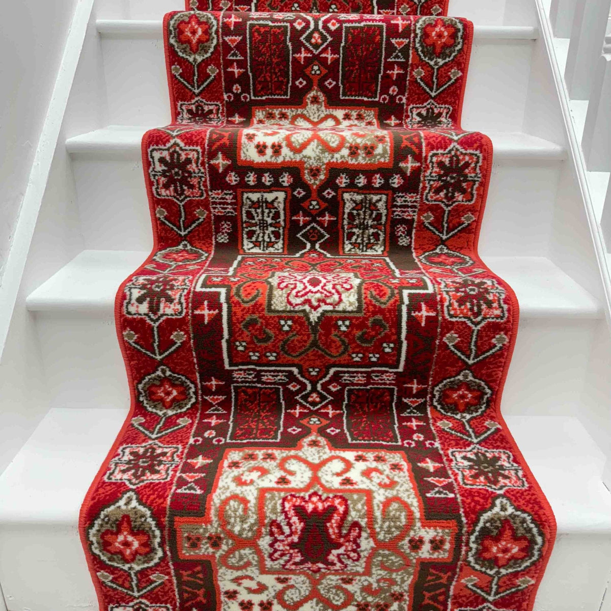 Abstract Red Stair Runner