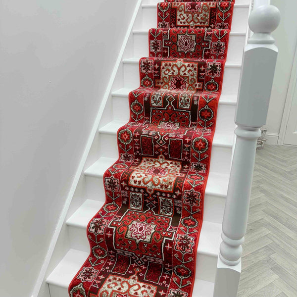 Abstract Red Stair Runner