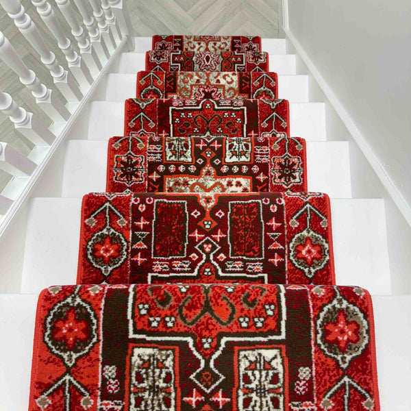 Abstract Red Stair Runner