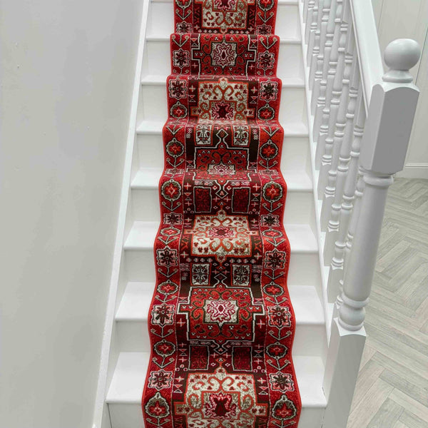 Abstract Red Stair Runner