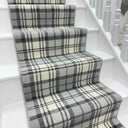 Tartan Grey Stair Runner - 30cm / 60cm