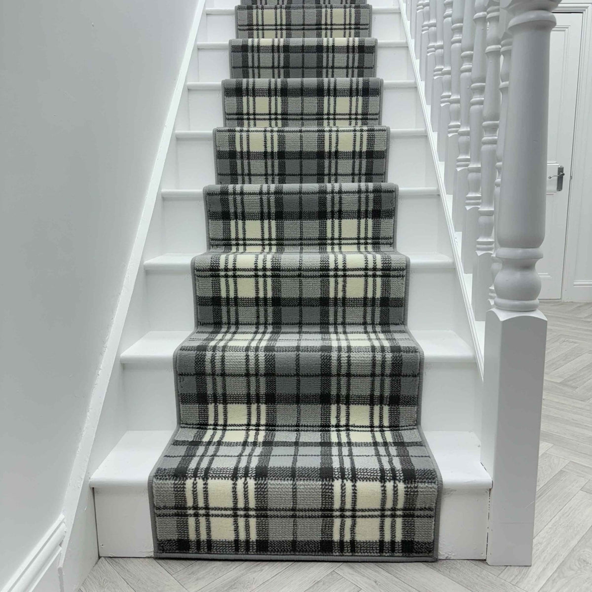 Tartan Gray Stair Runner