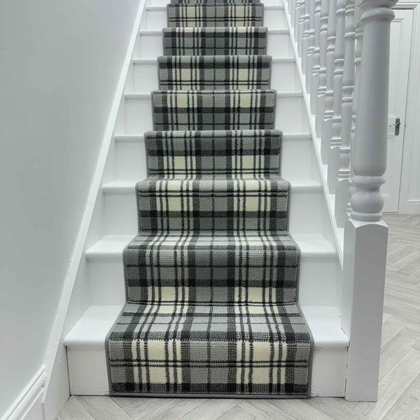 Tartan Gray Stair Runner