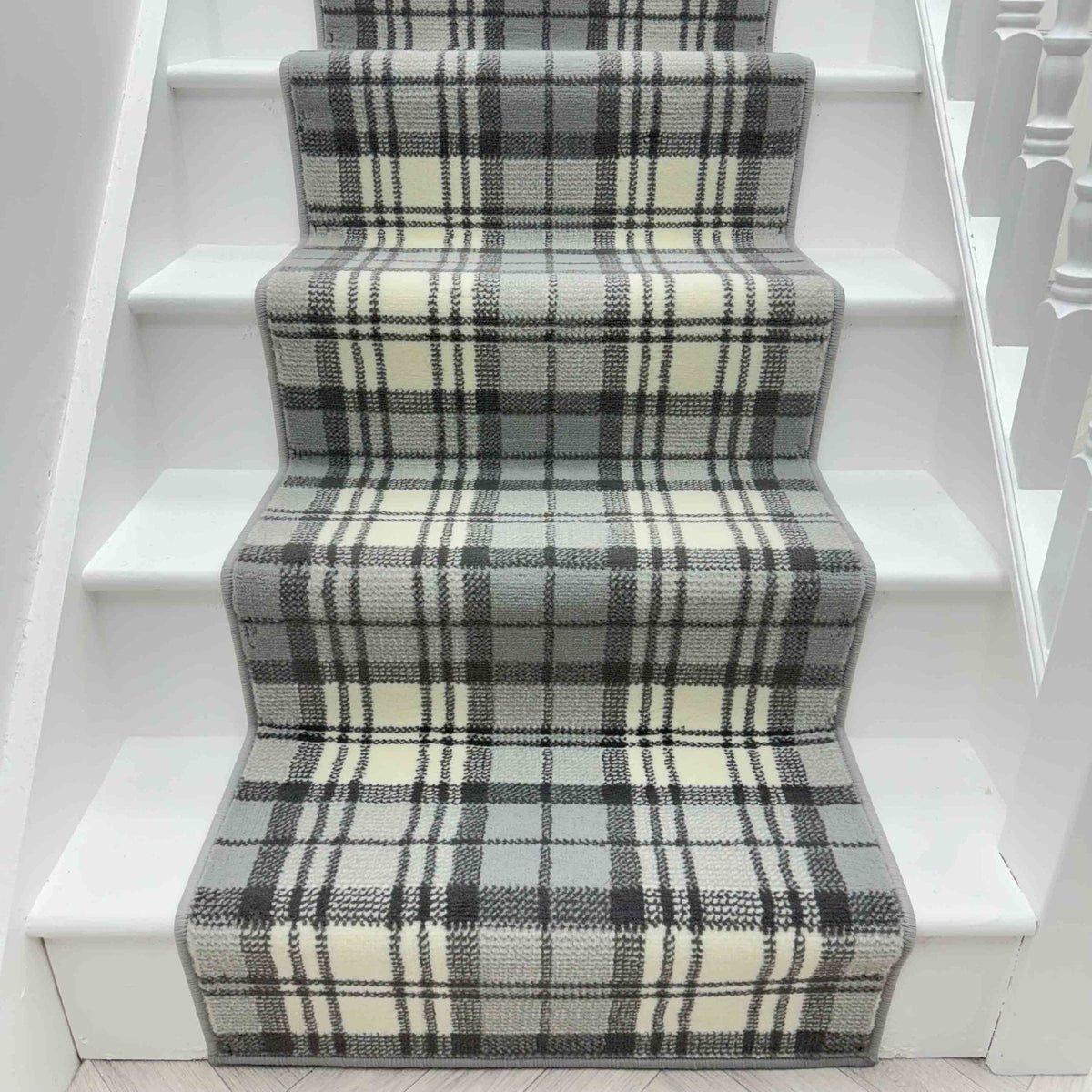 Tartan Gray Stair Runner