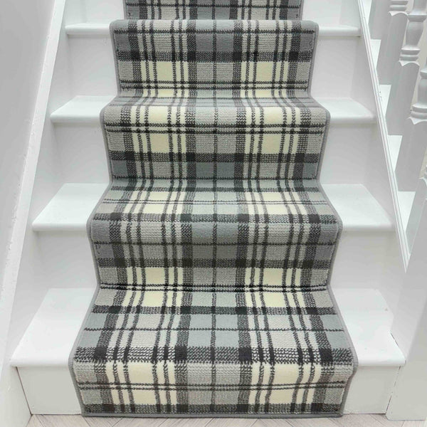 Tartan Gray Stair Runner