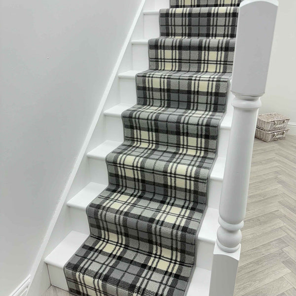 Tartan Gray Stair Runner