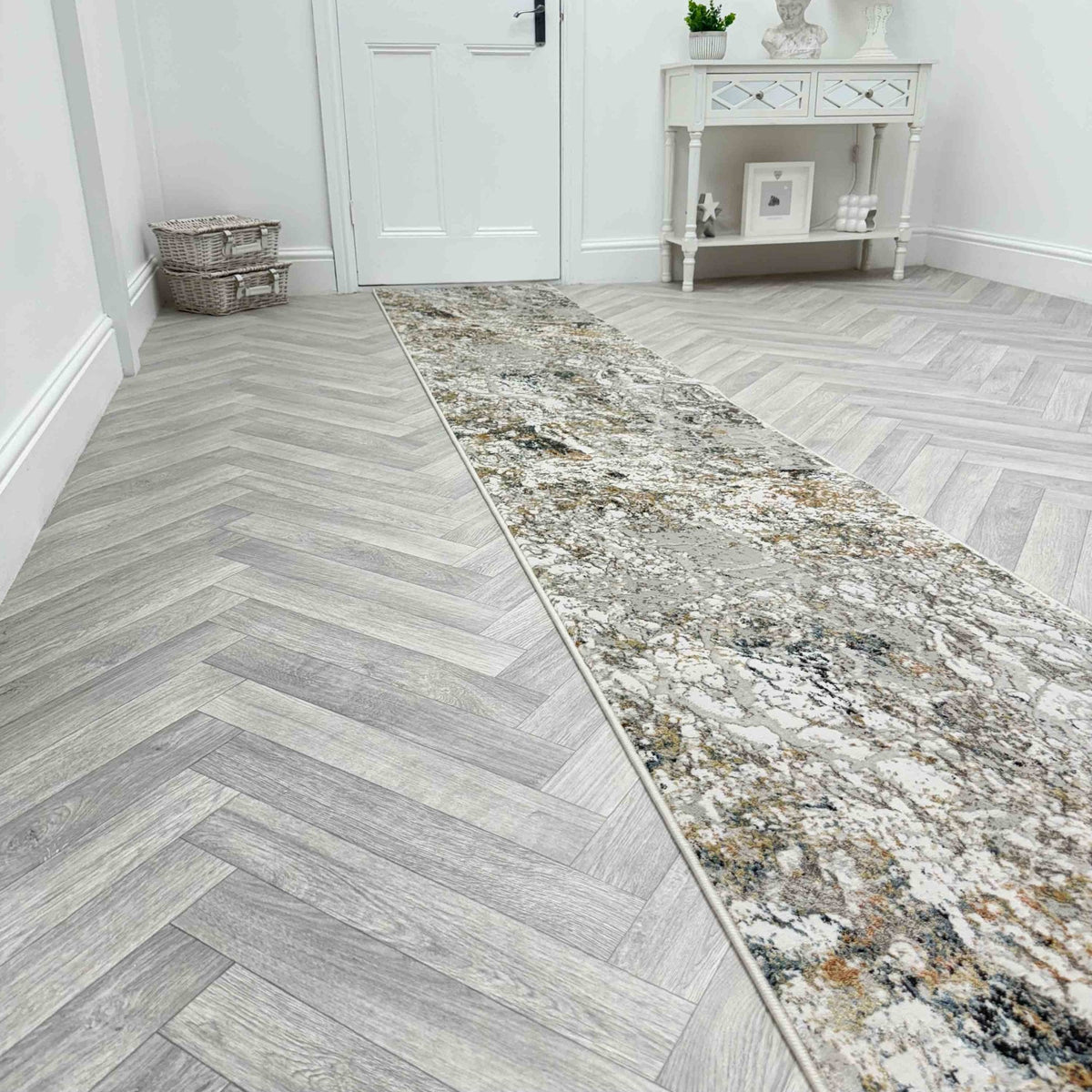 Reha Cream/Gray/Multi 1065-199 Rug Runner