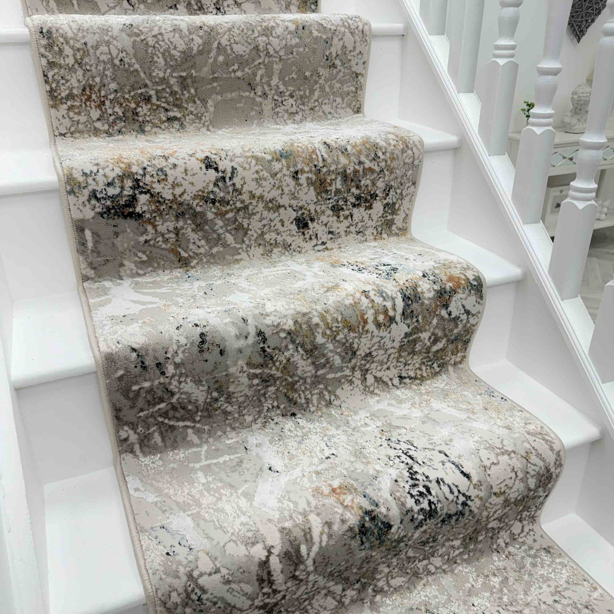 Reha Cream/Gray/Multi 1065-199 Stair Runner