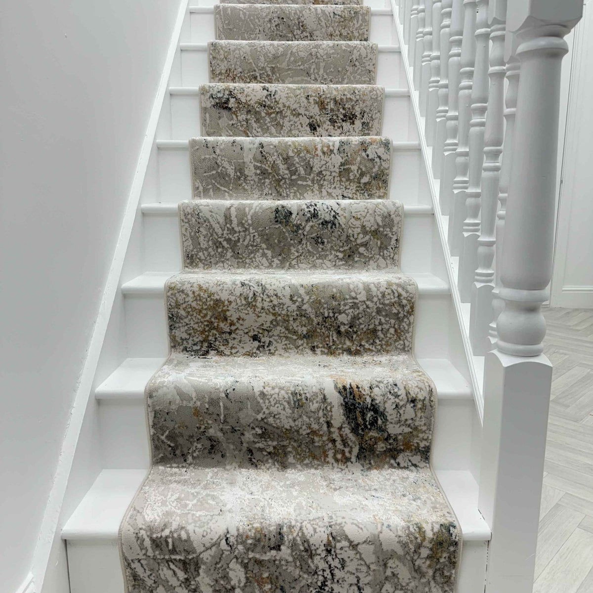Reha Cream/Gray/Multi 1065-199 Stair Runner