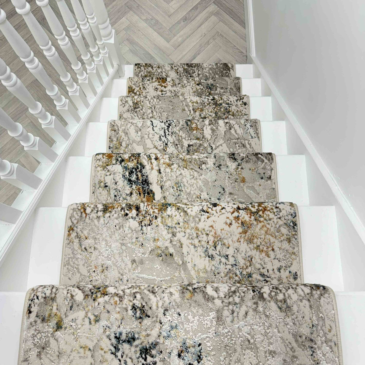 Reha Cream/Gray/Multi 1065-199 Stair Runner