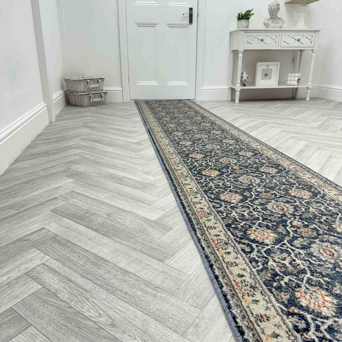 Montville Vintage Blue Alabaster Hall Runner