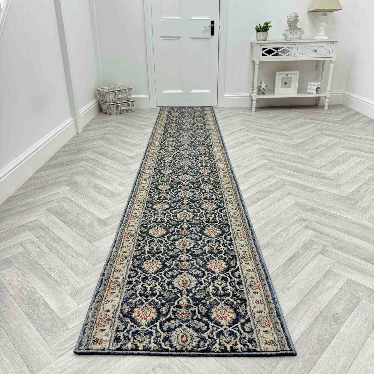 Montville Vintage Blue Alabaster Hall Runner