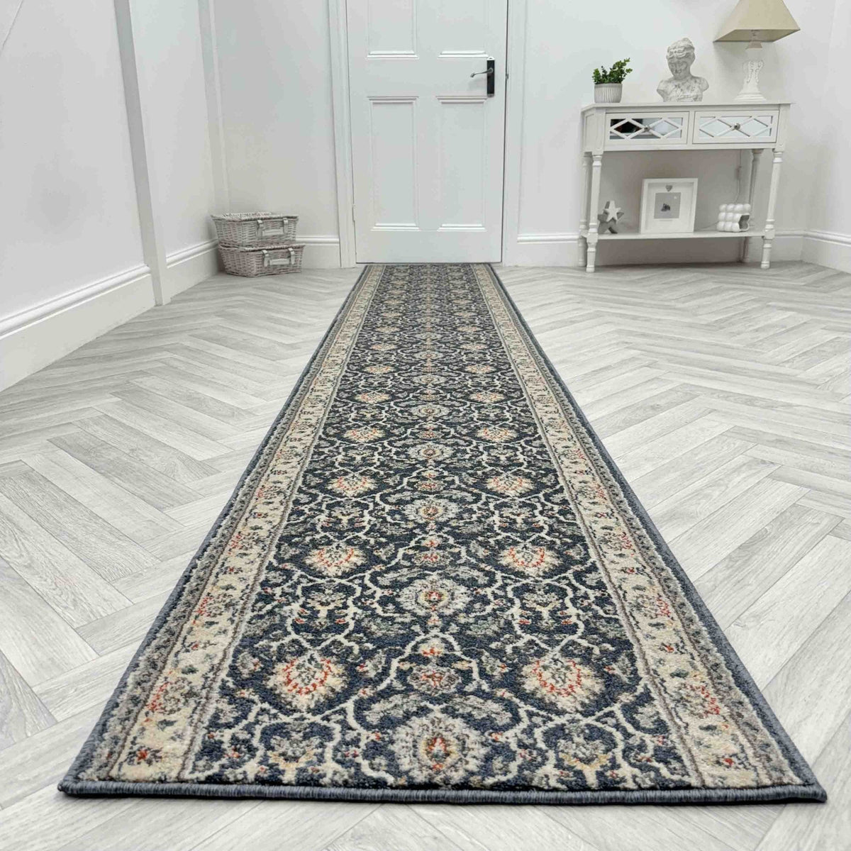 Montville Vintage Blue Alabaster Hall Runner