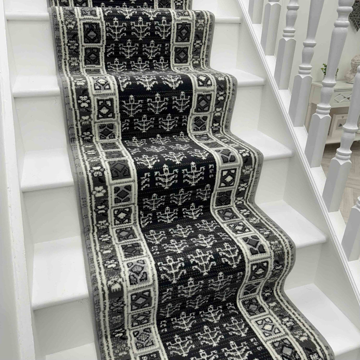 Mayan Gray Stair Runner