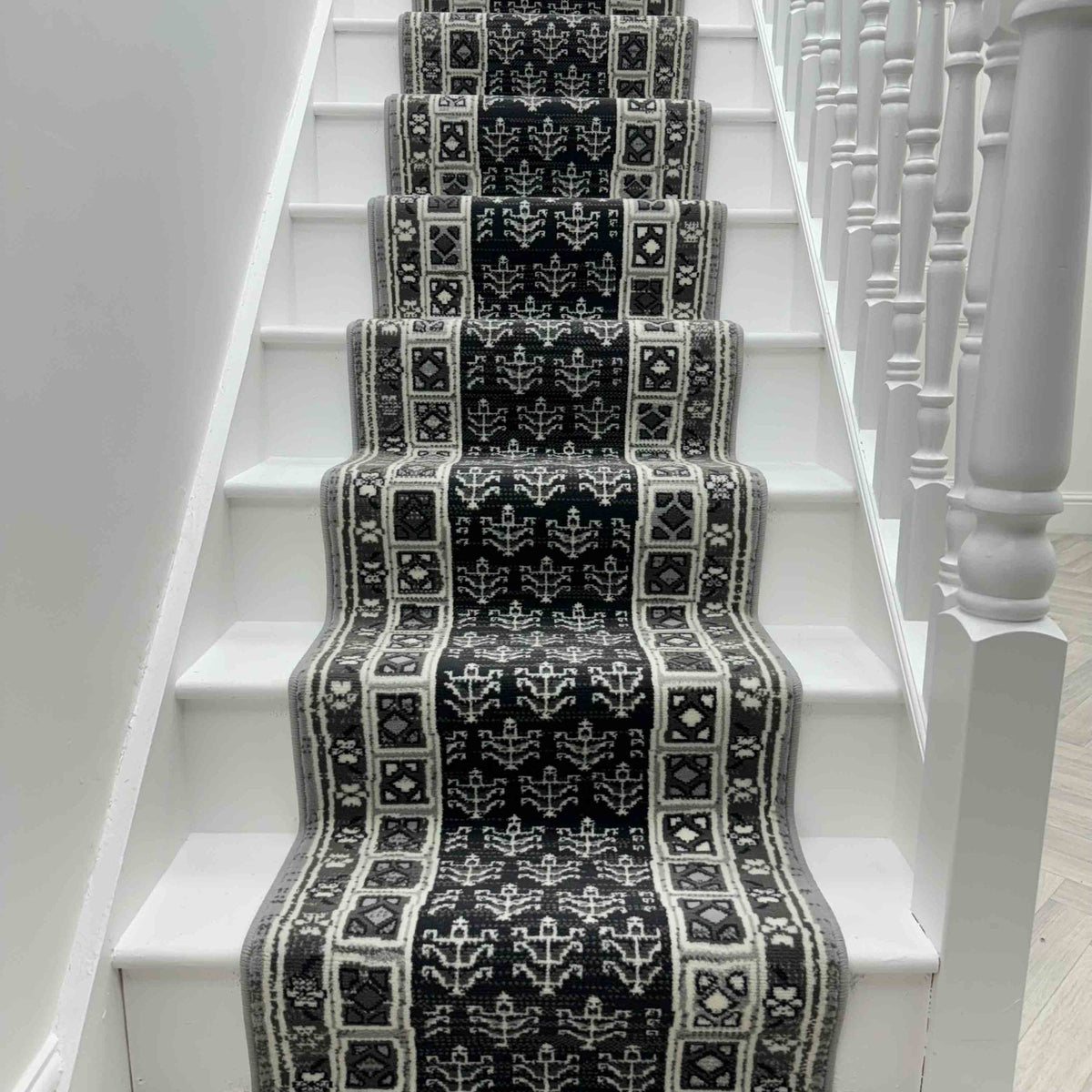 Mayan Gray Stair Runner