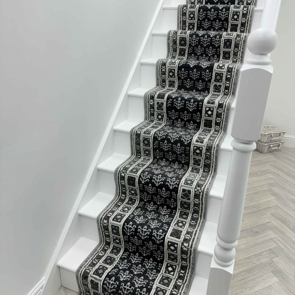 Mayan Gray Stair Runner