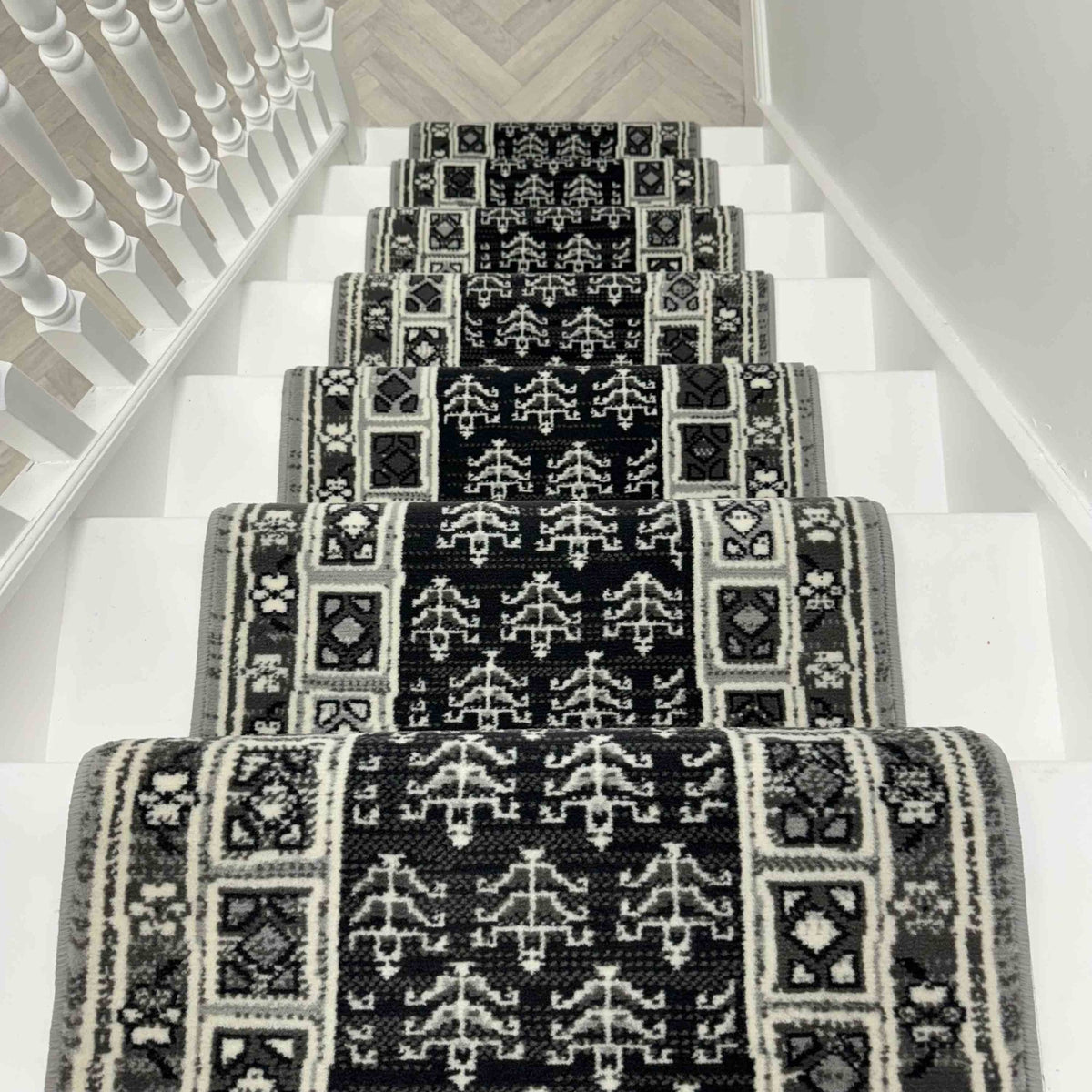 Mayan Gray Stair Runner