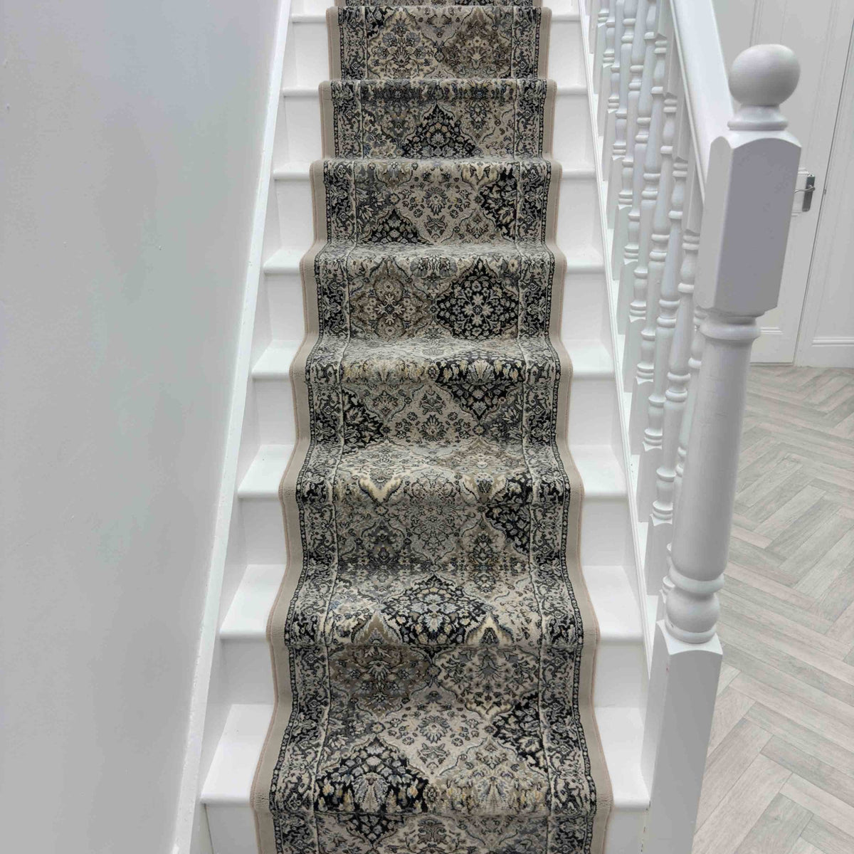 Ancient Garden Cream/Gray 57008-9696 Stair Runner