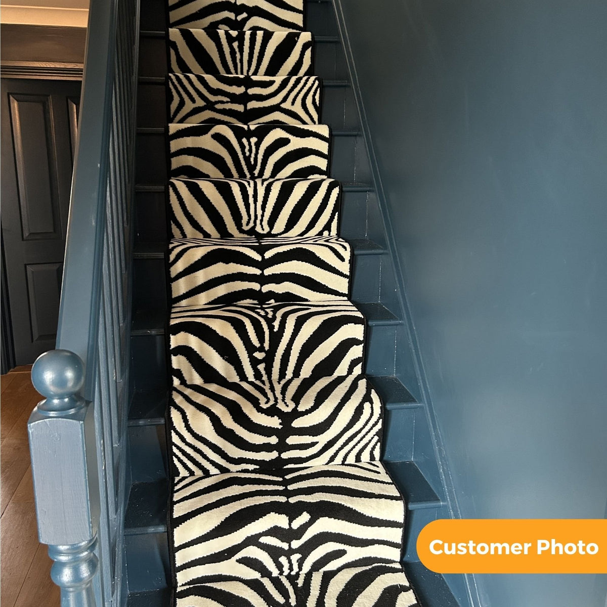 Zebra Print Stair Runner