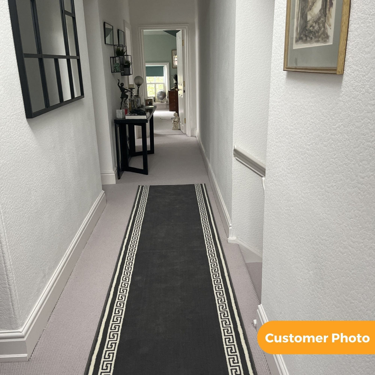 Key Dark Grey Hall Runner